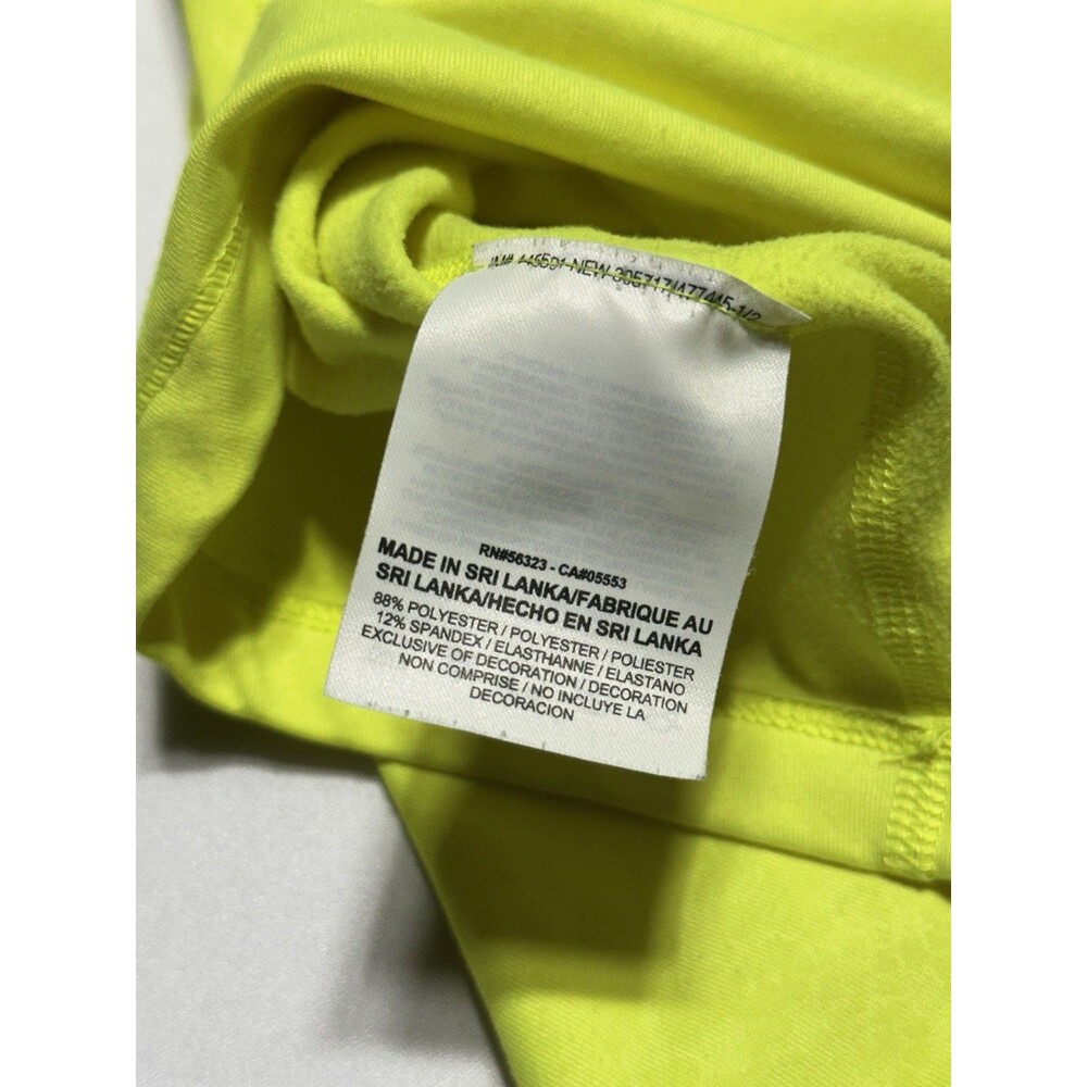 Nike Pro Dri Fit HyperWarm 1/2 Zip Pullover Running Yellow Women’s Large *READ - Picture 11 of 13
